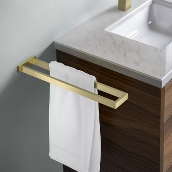 Полотенцедержатель Timo Selene 17052/17 двойной Золото матовое — фото 2, Полотенцедержатели