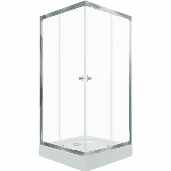 Душевой уголок Triton Вента-Хром 100х80 Щ0000049617 профиль Хром стекло прозрачное — фото 1, Прямоугольные душевые уголки