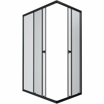 Душевой уголок Triton Вента-Блэк 100х80 Щ0000057858 профиль Черный стекло прозрачное — фото 1, Прямоугольные душевые уголки