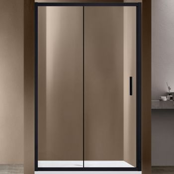 Душевая дверь Vincea Garda 120 VDS-1G120CLB профиль Черный стекло прозрачное — фото 1, Раздвижные душевые двери