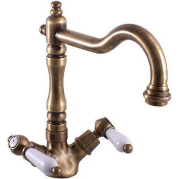 Смеситель для раковины Rav Slezak Morava retro MK520.5/8SM Бронза — фото 1, Смесители для раковины