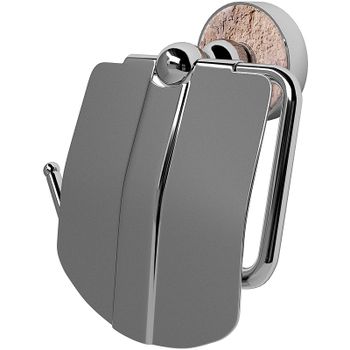 Держатель туалетной бумаги WasserKRAFT Nau K-7725 с крышкой Хром — фото 1, Держатели туалетной бумаги