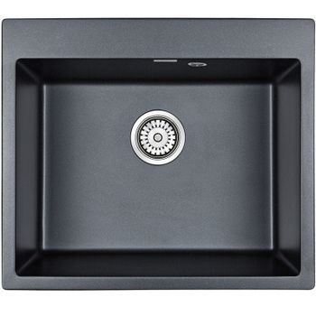 Кухонная мойка Paulmark Kante 60 PM106052-BLM Черный металлик — фото 1, Кухонные мойки