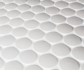 Керамическая мозаика StarMosaic Non-Slip Hexagon Penny Round White Antislip JNK81011 30,9x31,5 см — фото 2, Мозаика