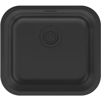 Кухонная мойка Paulmark Vello 48 Uni VE48-MBN Черная матовая — фото 1, Кухонные мойки