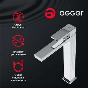 Смеситель для раковины Agger Great A2812111 Хром — фото 6, Смесители для раковины