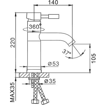 Смеситель для раковины Frap H52 F1052 Хром — фото 9, Смесители для раковины