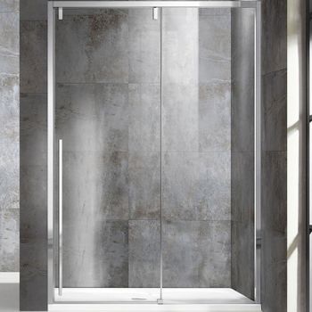 Душевая дверь Vincea Lugano 130 VDS-1L130CL-1 профиль Хром стекло прозрачное — фото 1, Раздвижные душевые двери