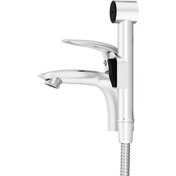 Смеситель для раковины Damixa Eclipse 310300001 с гигиеническим душем Хром — фото 3, Смесители для раковины