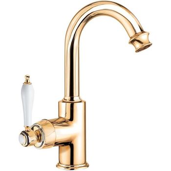 Смеситель для раковины Cezares APHRODITE-LS2-03/24-Bi Золото 24 карат — фото 1, Смесители для раковины