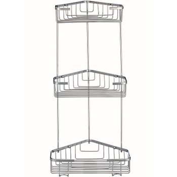 Полка корзина Viko V-753 угловая Хром — фото 1, Полки для ванной и душа