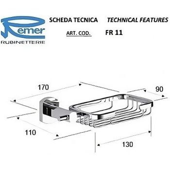 Мыльница Remer Forma FR11CR Хром — фото 2, Мыльницы