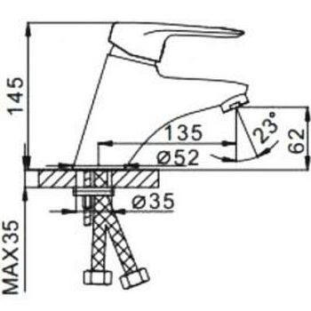 Смеситель для раковины Frap H07 F1007 Хром — фото 2, Смесители для раковины