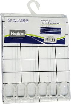 Штора для ванны Haiba HB75002 Клетка — фото 3, Шторы для ванной