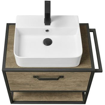 Тумба под раковину Aquaton Лофт Фабрик 65 1A242301LTDY0 подвесная Дуб кантри — фото 5, Тумбы под раковину