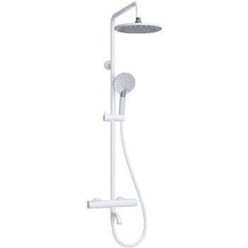 Душевая система WasserKRAFT A188.067.058.WM Thermo с термостатом Белый матовый — фото 5, Душевые стойки