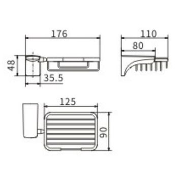 Товар: Мыльница CeramaLux Monelli 70005 Черная матовая - фото 2 Мыльница CeramaLux Monelli 70005 Черная матовая — фото 2, Мыльницы