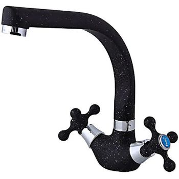 Смеситель для кухни Frap H5408 F5408-7 Черный матовый — фото 1, Смесители для кухни