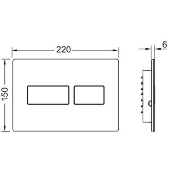 Клавиша смыва Tece Solid 9240437 Никель брашированный — фото 3, Кнопки смыва