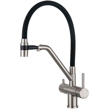 Смеситель для кухни Gappo G4398-85 Сатин Черный — фото 1, Смесители для кухни