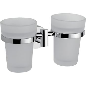 Стакан для зубных щеток Haiba HB1708 двойной Хром — фото 1, Стаканы для зубных щеток