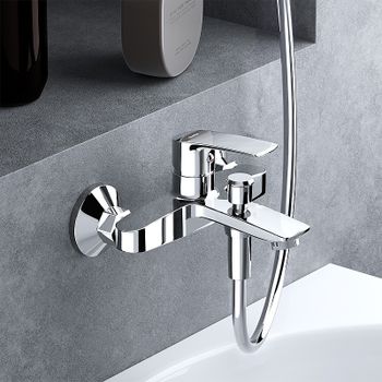 Смеситель для ванны Damixa Eclipse 2.0 481000000 Хром — фото 2, Смеситель для ванны