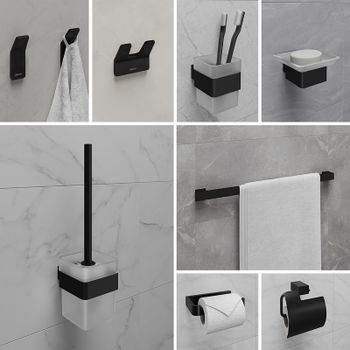 Стакан для зубных щеток Lemark Smooth Line 9732014 Черный матовый — фото 3, Стаканы для зубных щеток