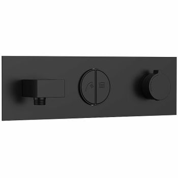 Душевая система Vincea VSFW-422T2MB с термостатом Черная матовая — фото 4, Встраиваемые душевые комплекты