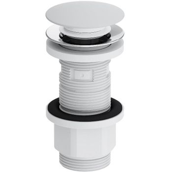 Донный клапан Damixa Option 210600200 click-clack Белый глянцевый — фото 1, Донные клапаны