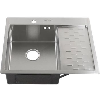 Кухонная мойка Fabia 63х50 63503L Сатин — фото 2, Кухонные мойки