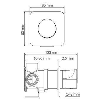 Переключатель потоков WasserKRAFT Asphe A288 Розовое золото — фото 3, Переключатели потоков