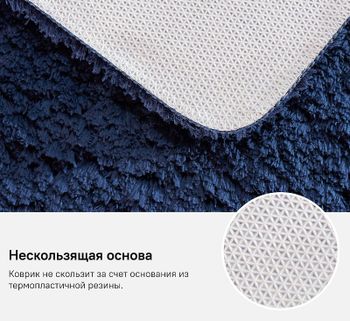 Коврик для ванной комнаты Iddis Decor 50х80 D17M580i12 Темно-синий — фото 8, Коврики для ванной комнаты