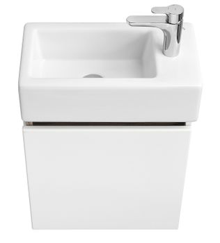 Тумба под раковину Aquaton Эклипс М 45 L 1A172801EK49L подвесная Белый Эбони светлый — фото 2, Тумбы под раковину