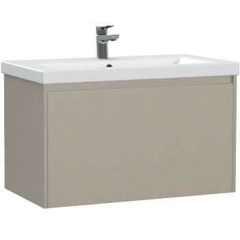 Тумба под раковину Cersanit Grande 80 64310 подвесная Бежевая — фото 1, Тумбы под раковину