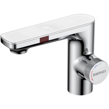 Смеситель для раковины Berges Morans 076001 с термостатом Хром — фото 1, Смесители для раковины