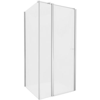 Душевой уголок New Trendy New Soleo Chrome 90x80 K-0716 профиль Хром стекло прозрачное — фото 1, Прямоугольные душевые уголки