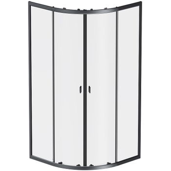 Душевой уголок AM.PM X-Joy Twin Slide 90х90 W88G-205-090BT64 профиль Черный матовый стекло прозрачное — фото 6, Душевые уголки четверть круга