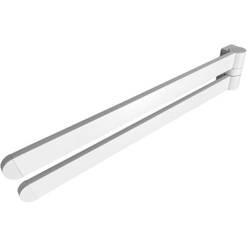 Полотенцедержатель Altasan Лотос ЛТ61БМ двойной поворотный Белый матовый — фото 1, Полотенцедержатели