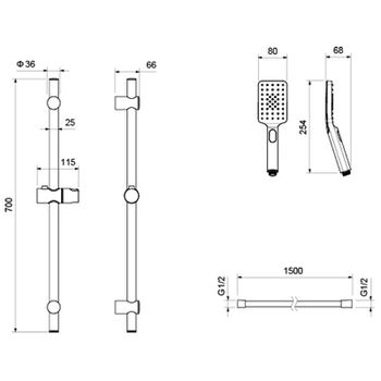 Комплект смесителей Aquatek Лира AQ1430MB Черный матовый — фото 7, Готовые комплекты для ванной комнаты