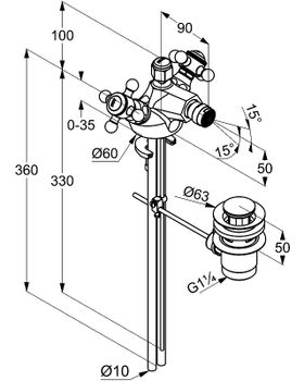 Смеситель для биде Kludi Adlon 512110520 Хром — фото 2, Смесители для биде