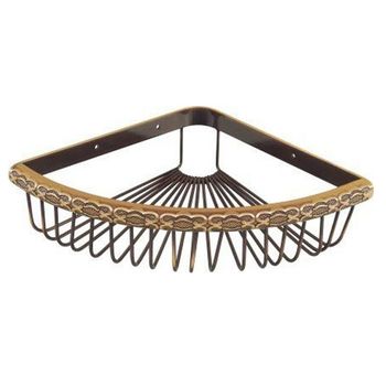 Угловая полка ZorG BR AZR U-2 BR Бронза — фото 1, Полки для ванной и душа