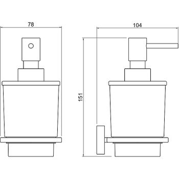 Дозатор для жидкого мыла Aquatek Либра AQ4305CR Хром — фото 2, Дозаторы
