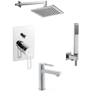 Комплект смесителей Paffoni Ringo KITRIN015CR071 Хром — фото 1, Готовые комплекты для ванной комнаты