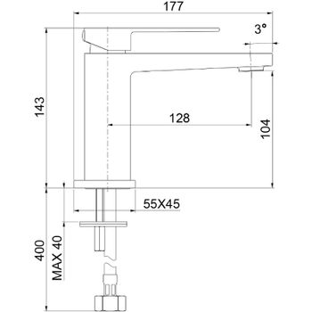 Смеситель для раковины Webert Pegaso PE830102740SSE Белый матовый — фото 2, Смесители для раковины