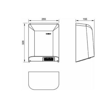 Сушилка для рук Nofer Fuga 01861.W Белая — фото 4, Сушилки для рук