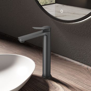 Смеситель для раковины Vincea Arco VBF-4AR02GM Вороненая сталь — фото 2, Смесители для раковины