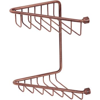 Полка корзина Migliore Complementi 22061 угловая Медь — фото 1, Полки для ванной и душа