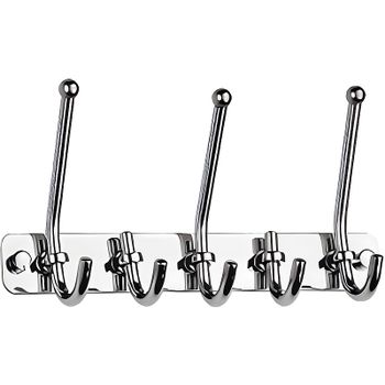 Вешалка для полотенец Haiba HB201-5 Хром — фото 1, Крючки для полотенец