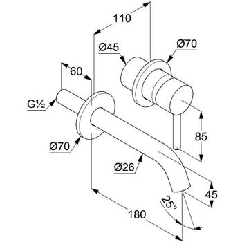 Смеситель для раковины Kludi Bozz 38244N076S Золото брашированное — фото 3, Смесители для раковины