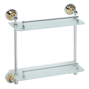 Полочка Bemeta Retro Gold and Сhrom 144202128 Золото хром — фото 1, Полки для ванной и душа